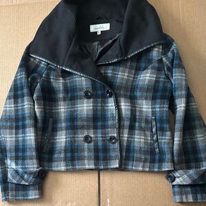 Plaid Double-Breasted Large Jacket by Sebby